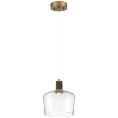 ACCESS LIGHTING Port Nine Chardonnay, Chardonnay LED Pendant, Antique Brushed Brass Finish, Clear Glass 63141LEDD-ABB/CLR